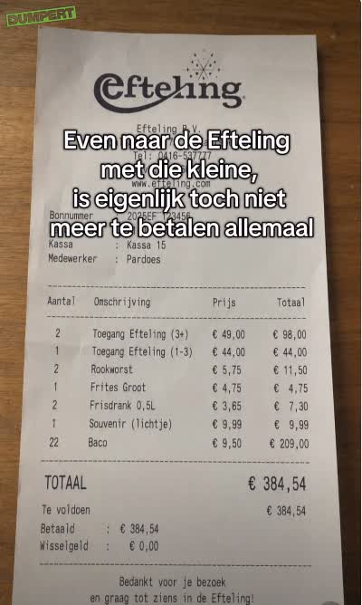 Dagje naar de Efteling met de kleine