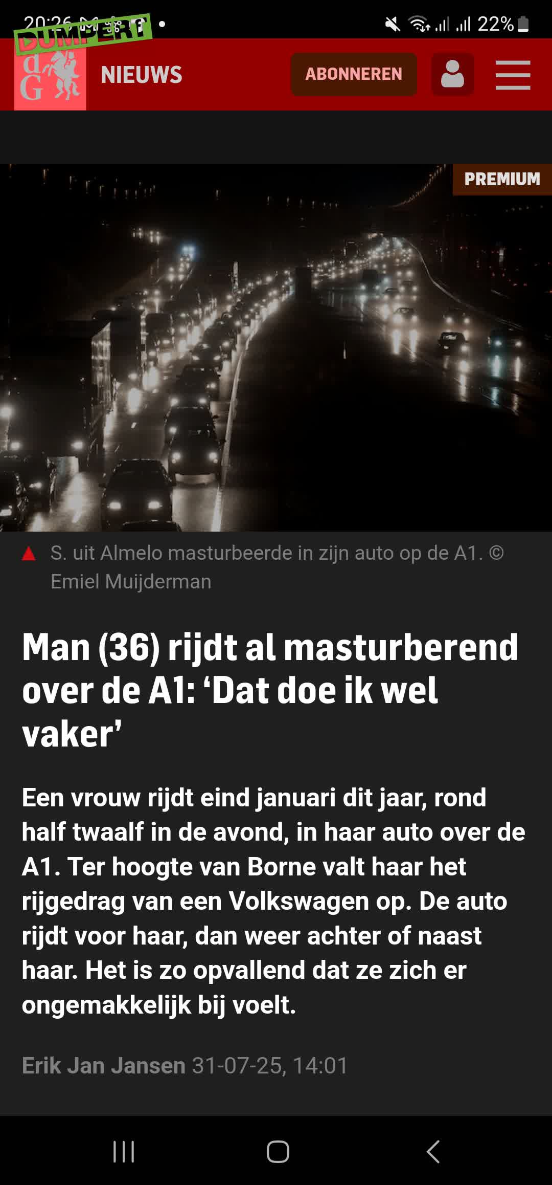 Reaguurder betrapt