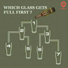 Welk glas is als eerste vol?