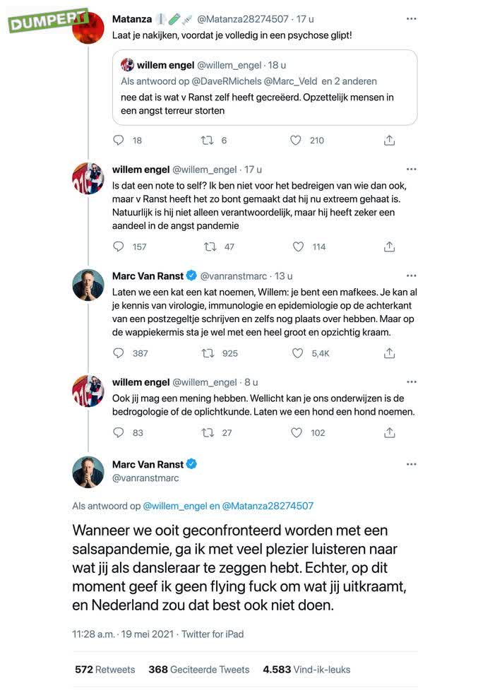 Willem Engel versus Marc van Ranst 