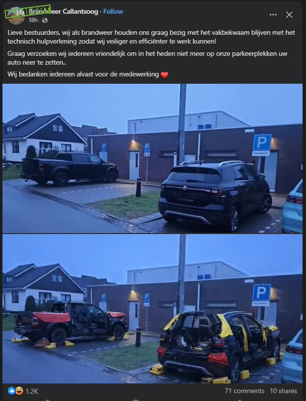 Verzoekje van de Brandweer Callantsoog