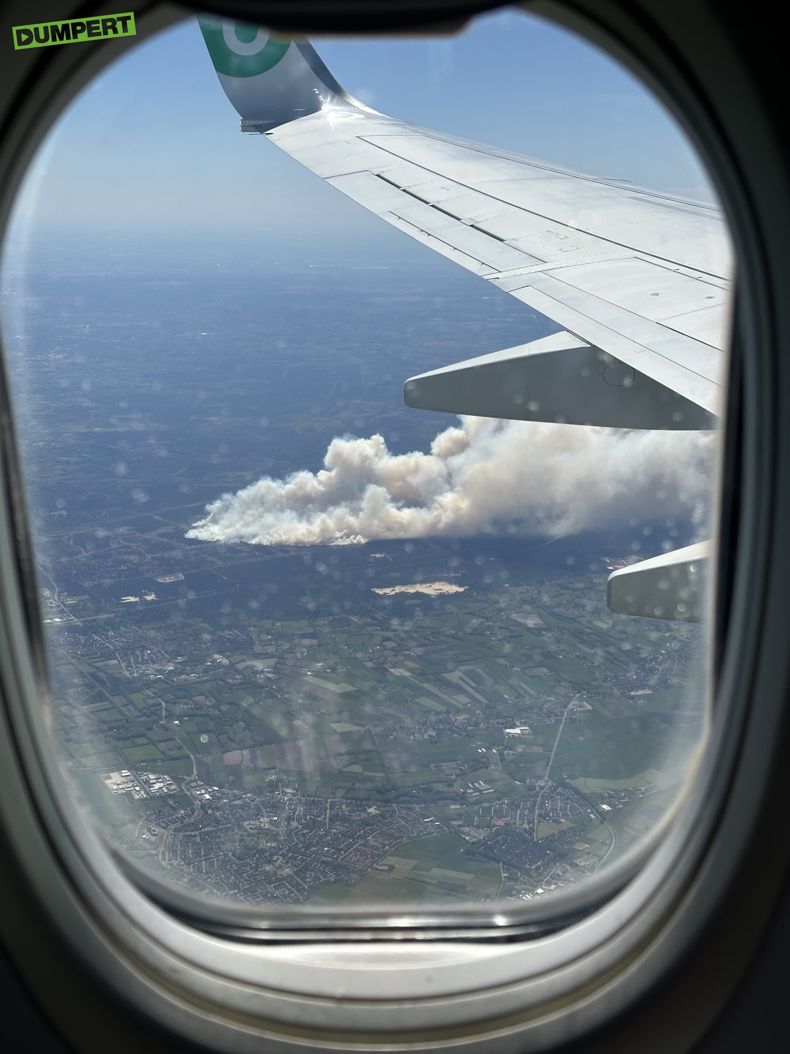 Brand Veluwe vanuit de lucht 