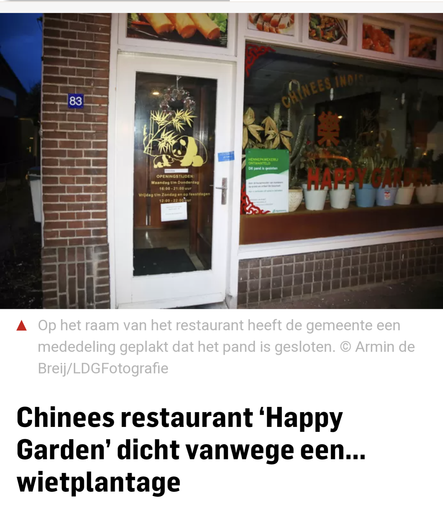 DUMPERT - Naam Restaurant Doet Eer Aan.