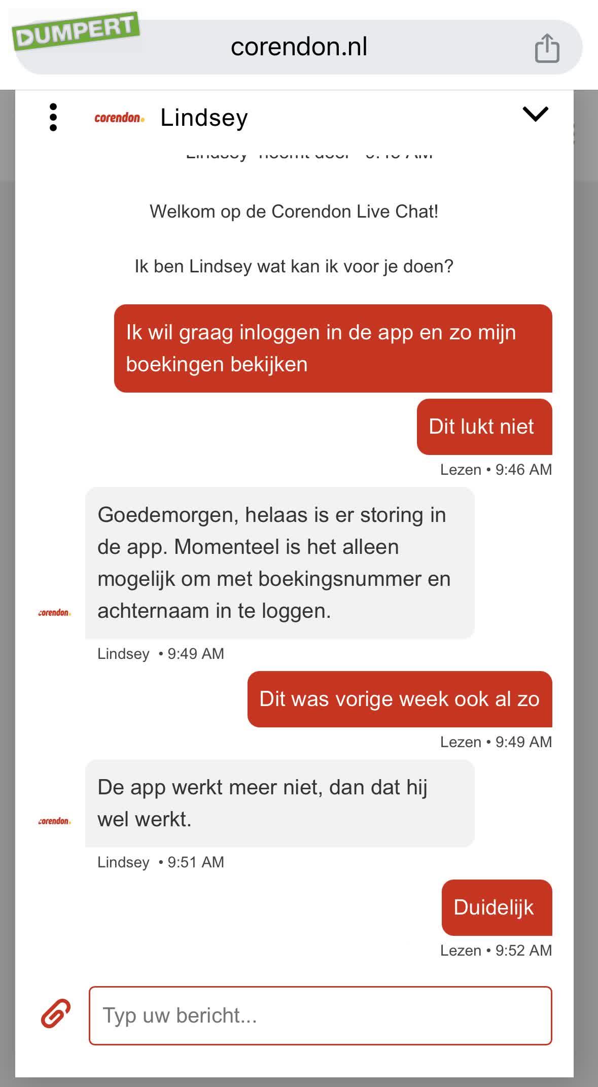 Service corendon