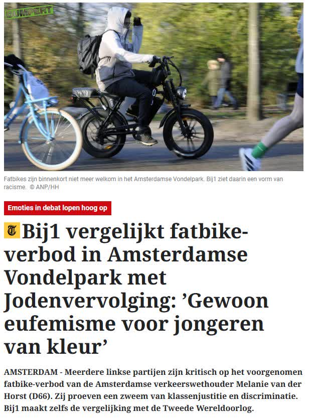 Re: Fatbike controle vergelijken met Jodenvervolging