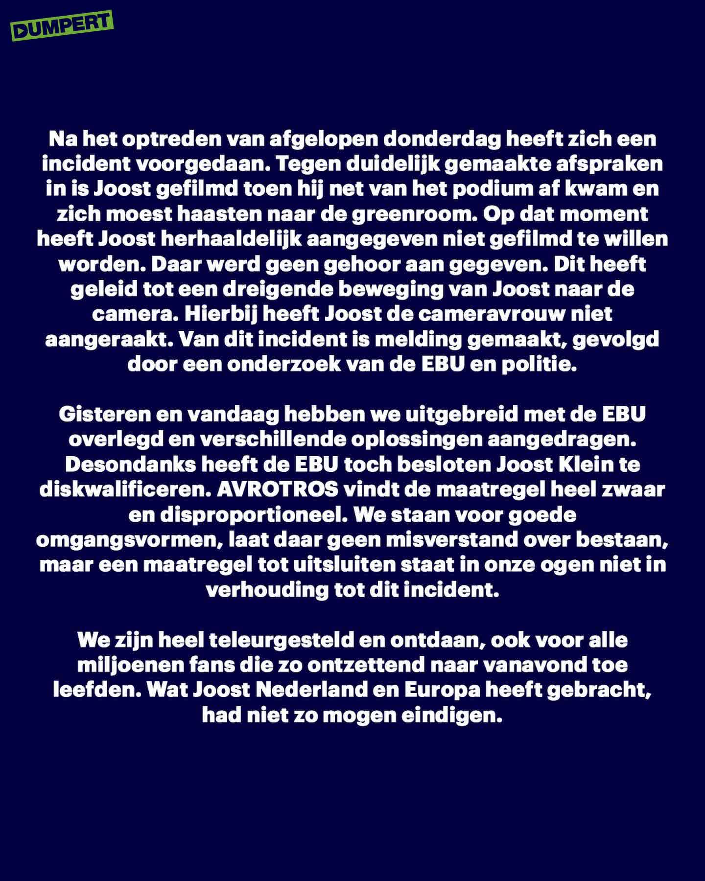 BREEK: Dit is waarom Joost gediskwalificeerd is 