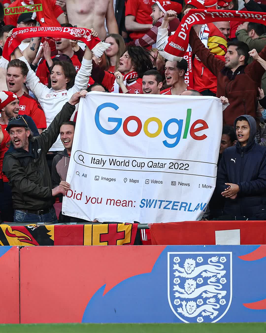 Zwitserse fans trollen Italianen 