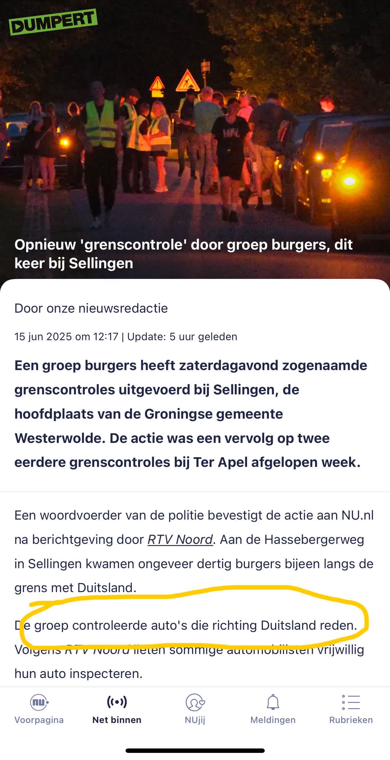Grenscontroleurs beetje in de war