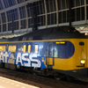 Graffiti gespot te Amsterdam Centraal