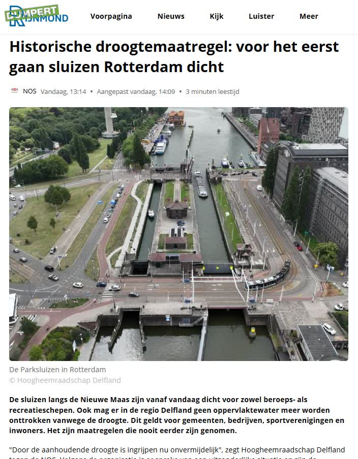 Vliegt de pan uit met die droogte