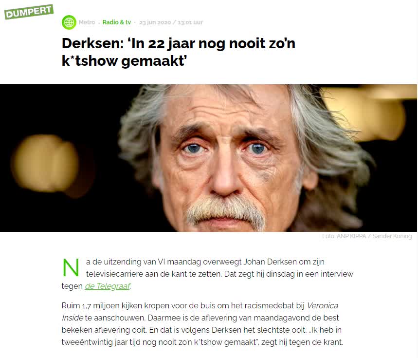 Johan is het zat