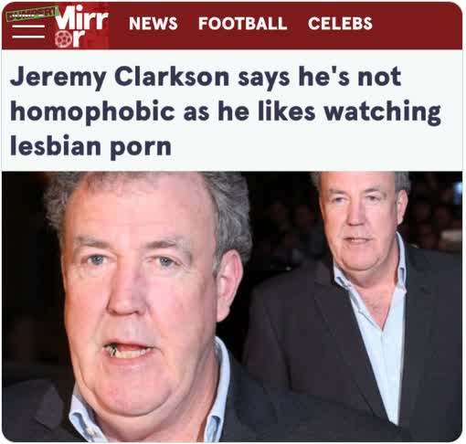Jeremy Clarkson is geen homofoob