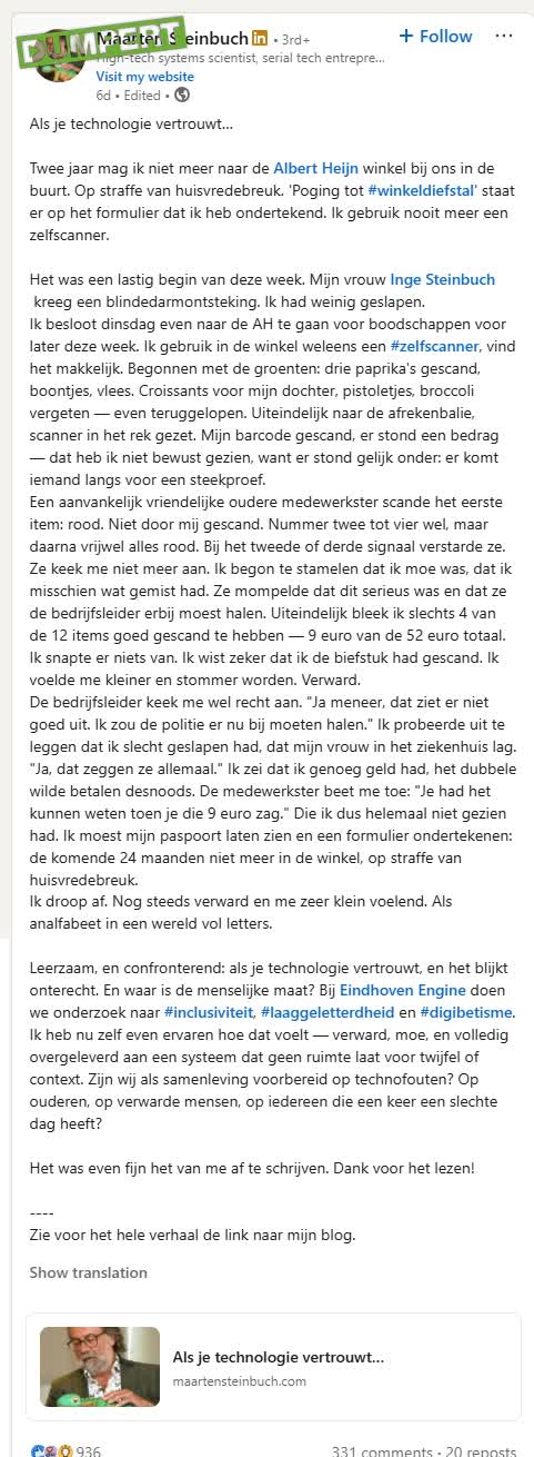 Hoogleraar technologie van TU/e blijkt digibetische boomer