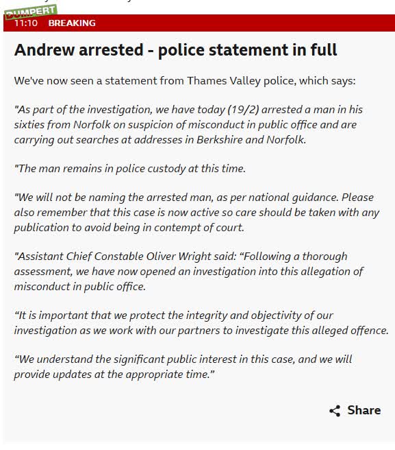 BREEK: Randy Andy gearresteerd op landgoed Sandringham