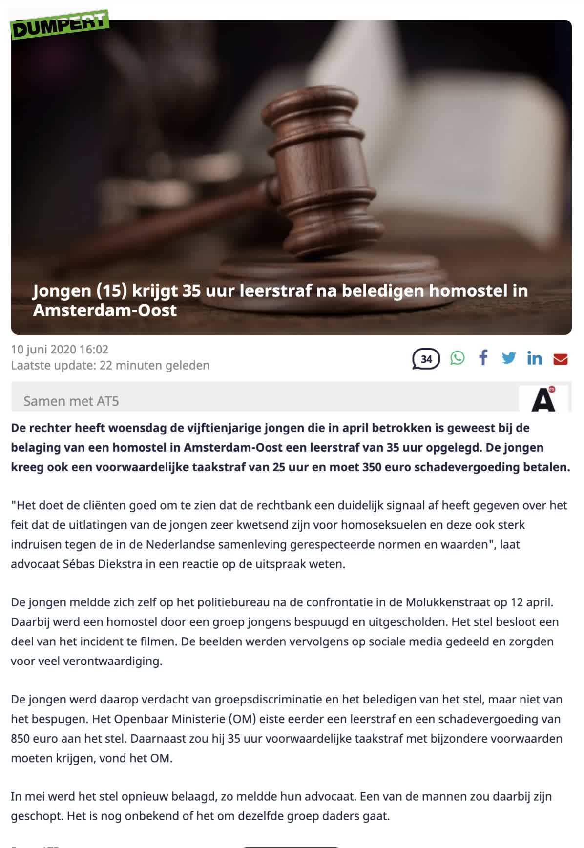 Homohater krijgt megastraf