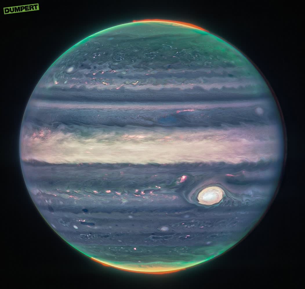 Jupiter door de James Webb ruimtetelescoop