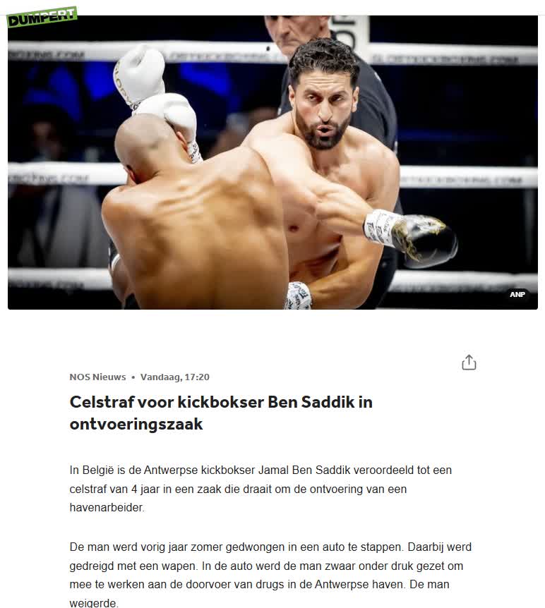 Jamal Ben Saddik 4 jaar de nor in voor ontvoering