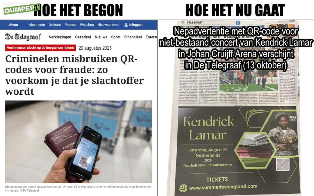 Dodenbomenphishingpoging in de T