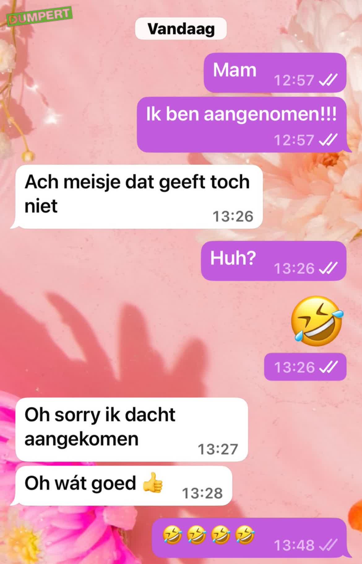 Ik ben aangenomen!!!