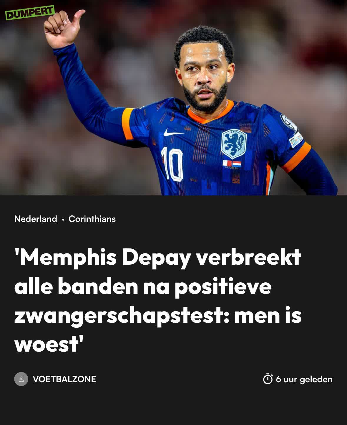Depay gaat alvast melk halen