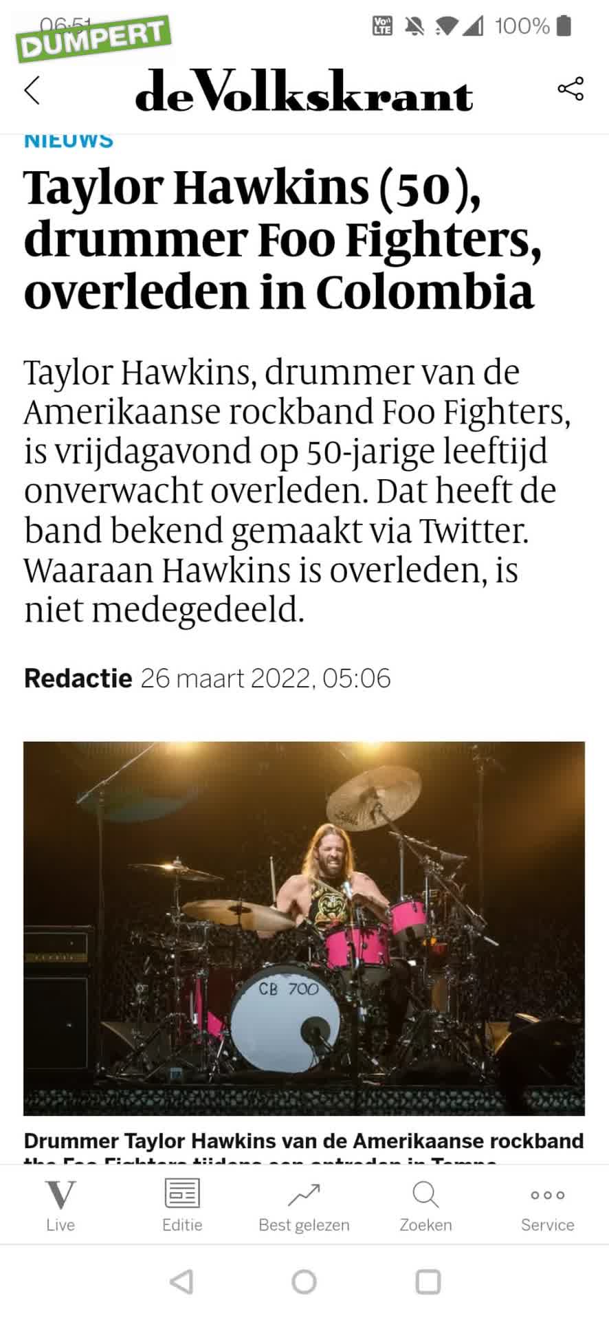 RIP Foo Fighters drummer Taylor Hawkins 