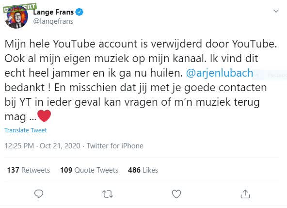 Oh ja, Frans is boos