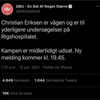 Deense voetbalbond heeft bevestigd: Eriksen is wakker!