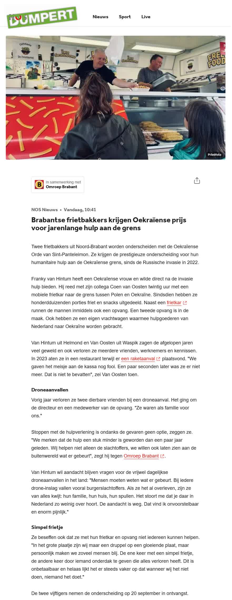 Onderscheiding voor Franky en Coen