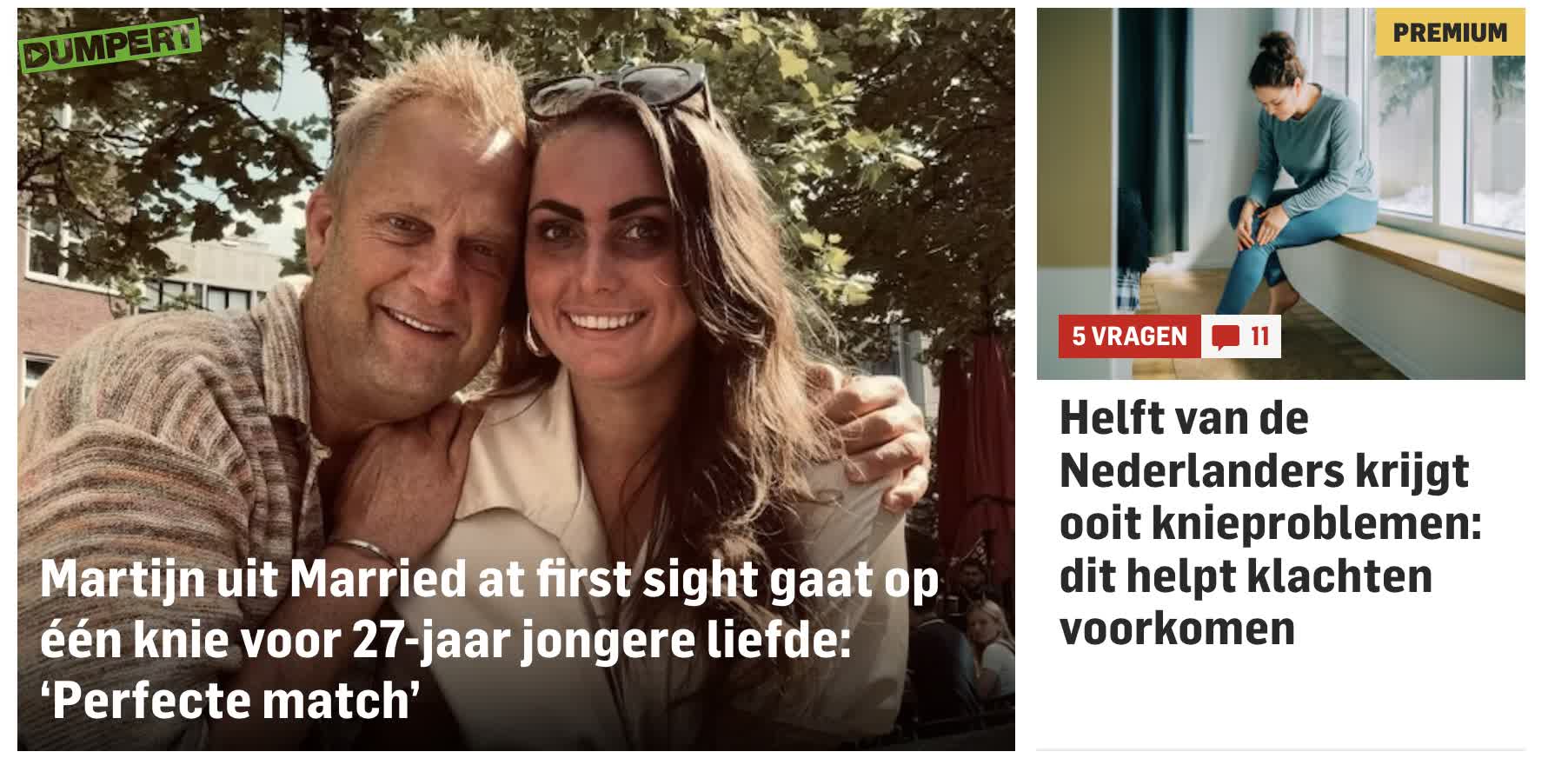 Uiteindelijk krijg je last van je knieën