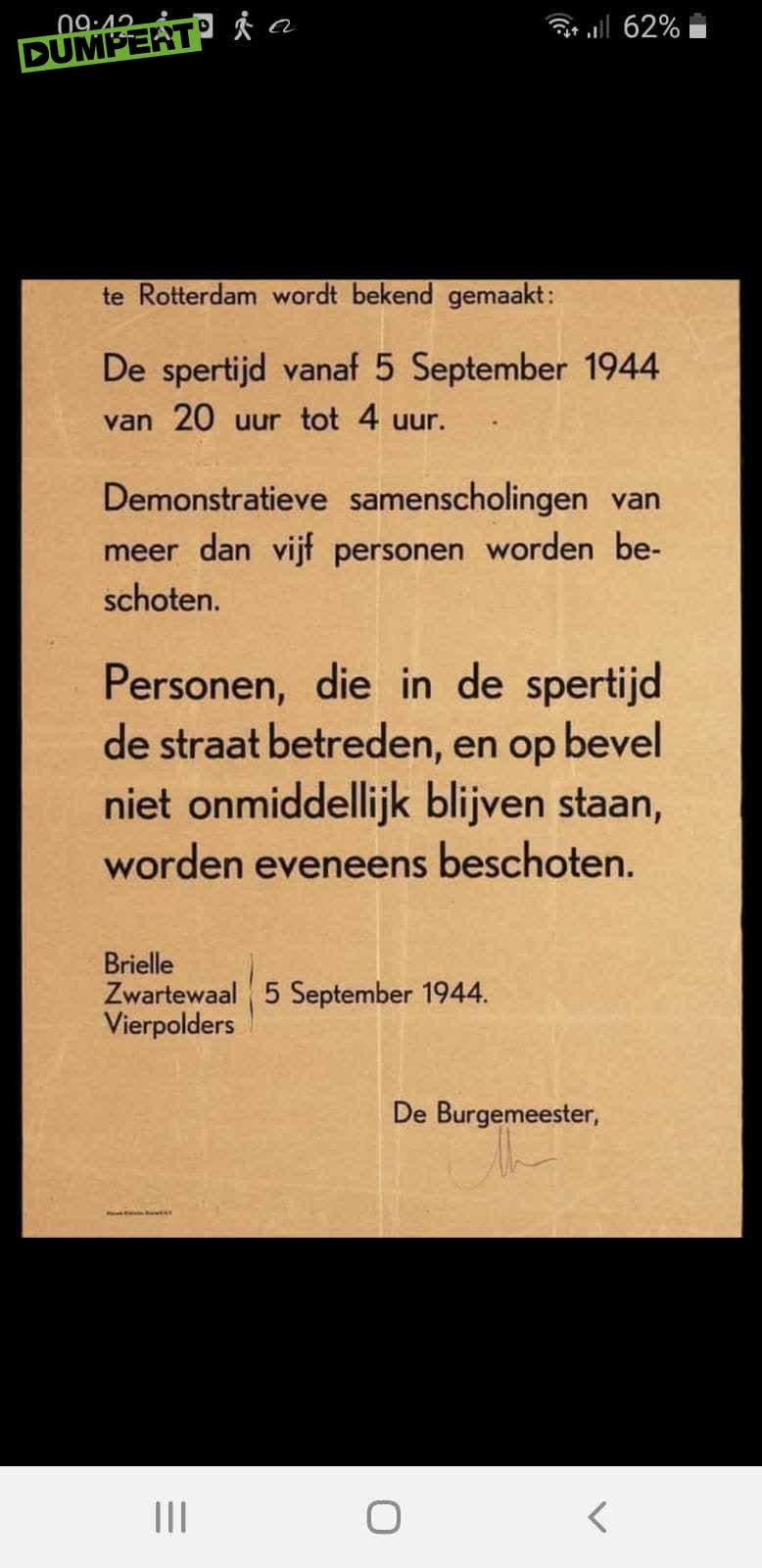 Spertijd informatie 1944