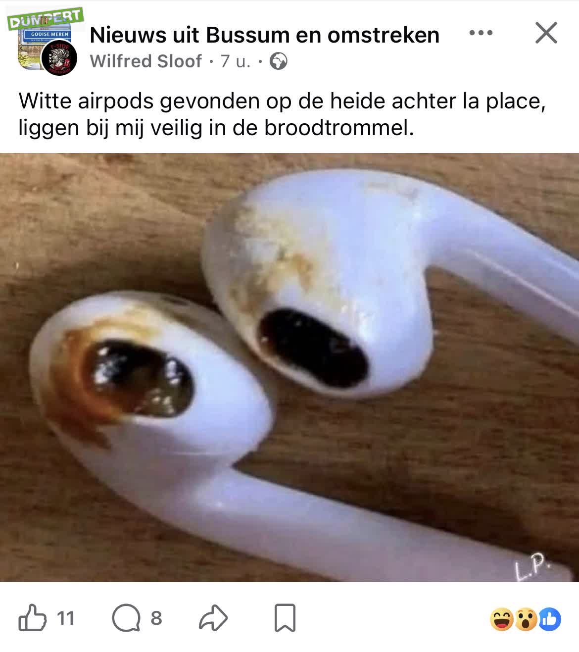 Iemand zijn airpods kwijt?