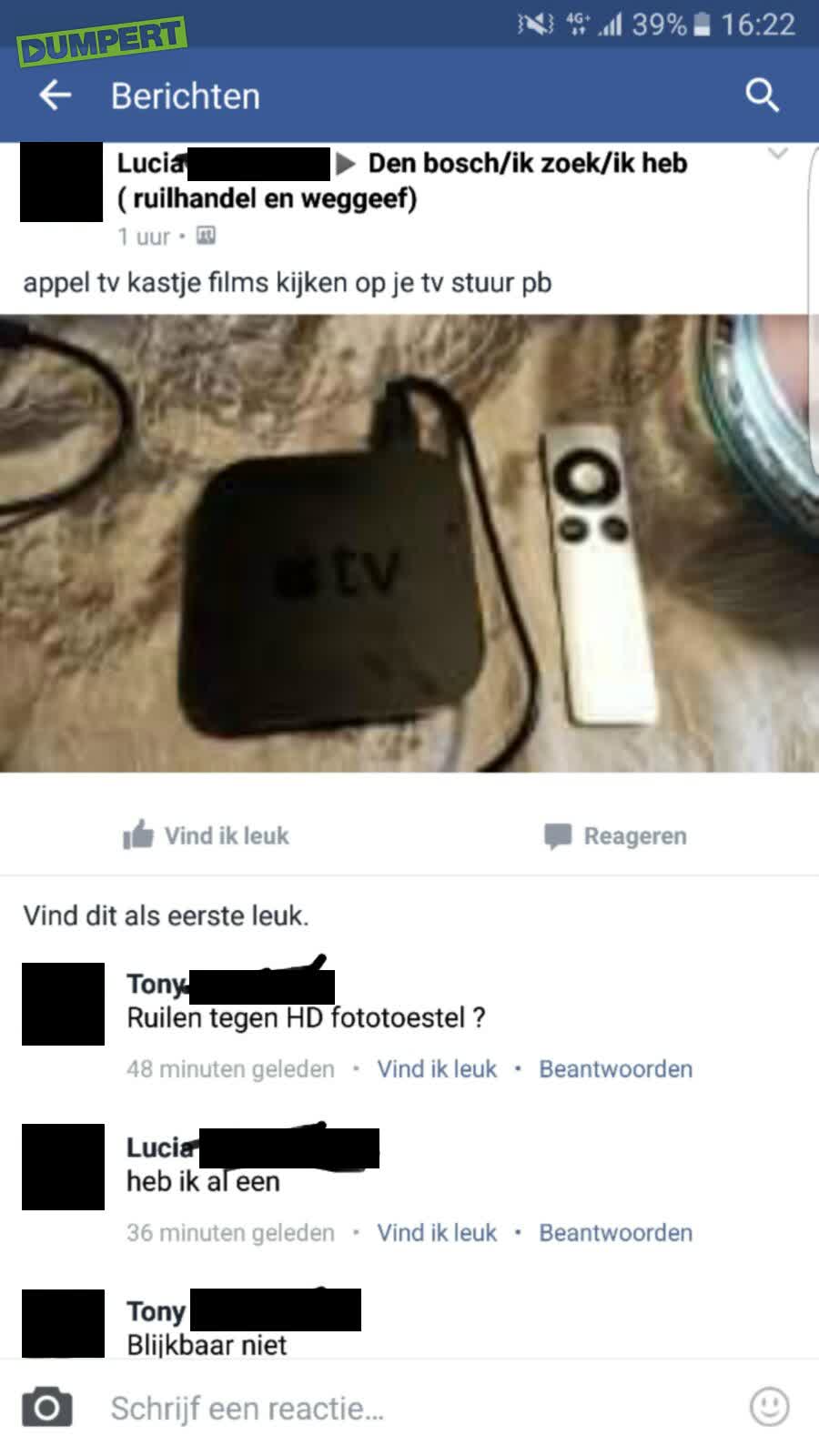 Facebook advertentie