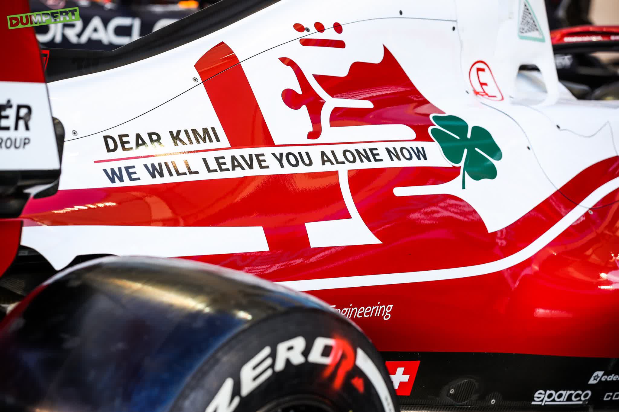 Afscheidsdecal voor laatste race Kimi