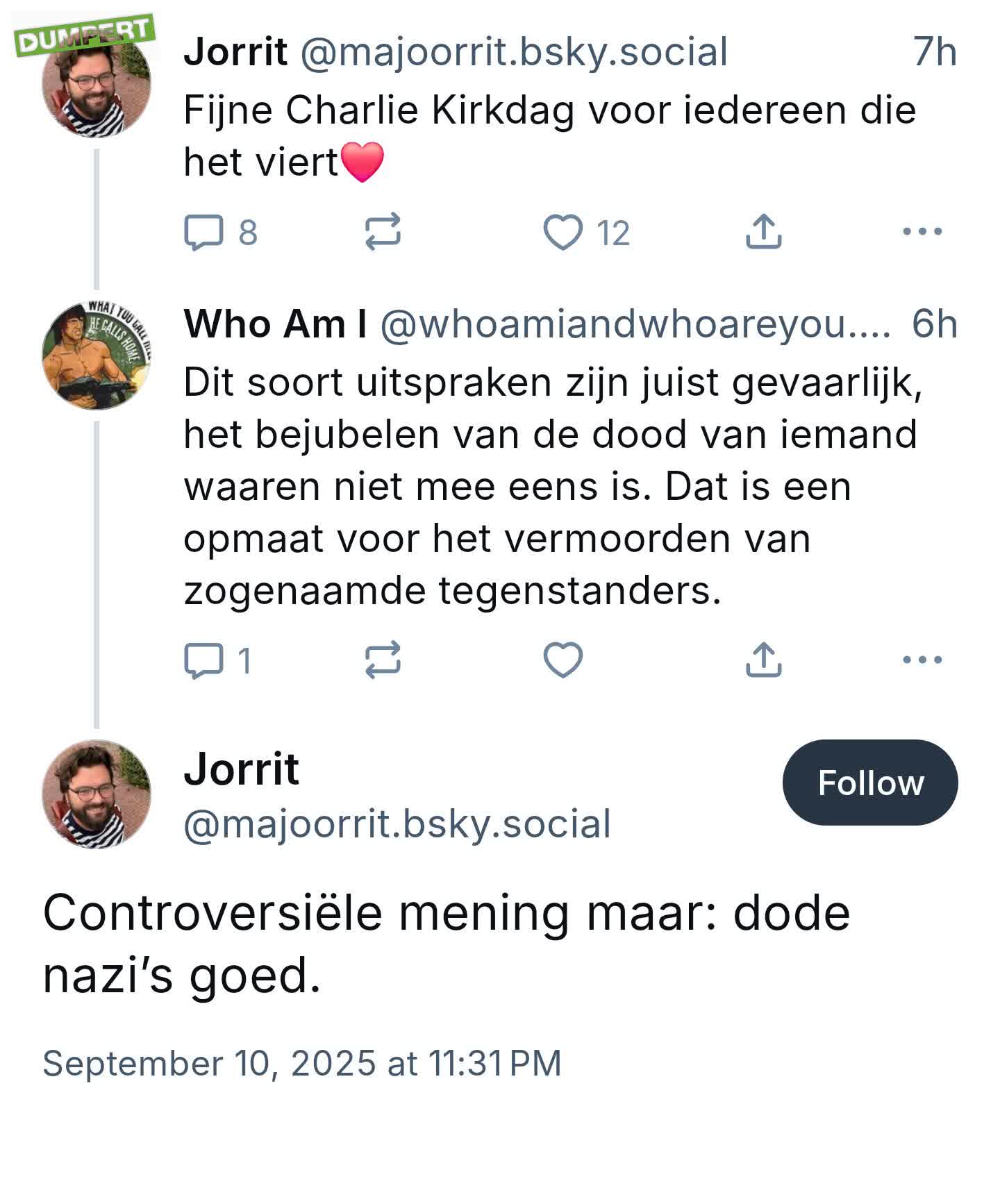 Docent ethiek viert dood Charlie Kirk