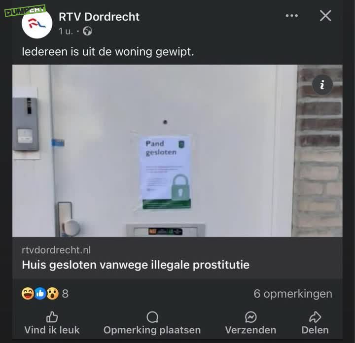 Huis gesloten vanwege illegale prostitutie