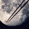 Maan versus vliegtuig 