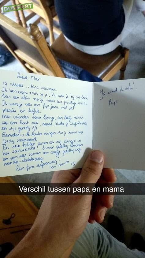Verschil tussen papa en mama