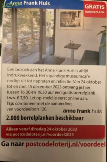 Borrelplanken bij het Anne Frankhuis!