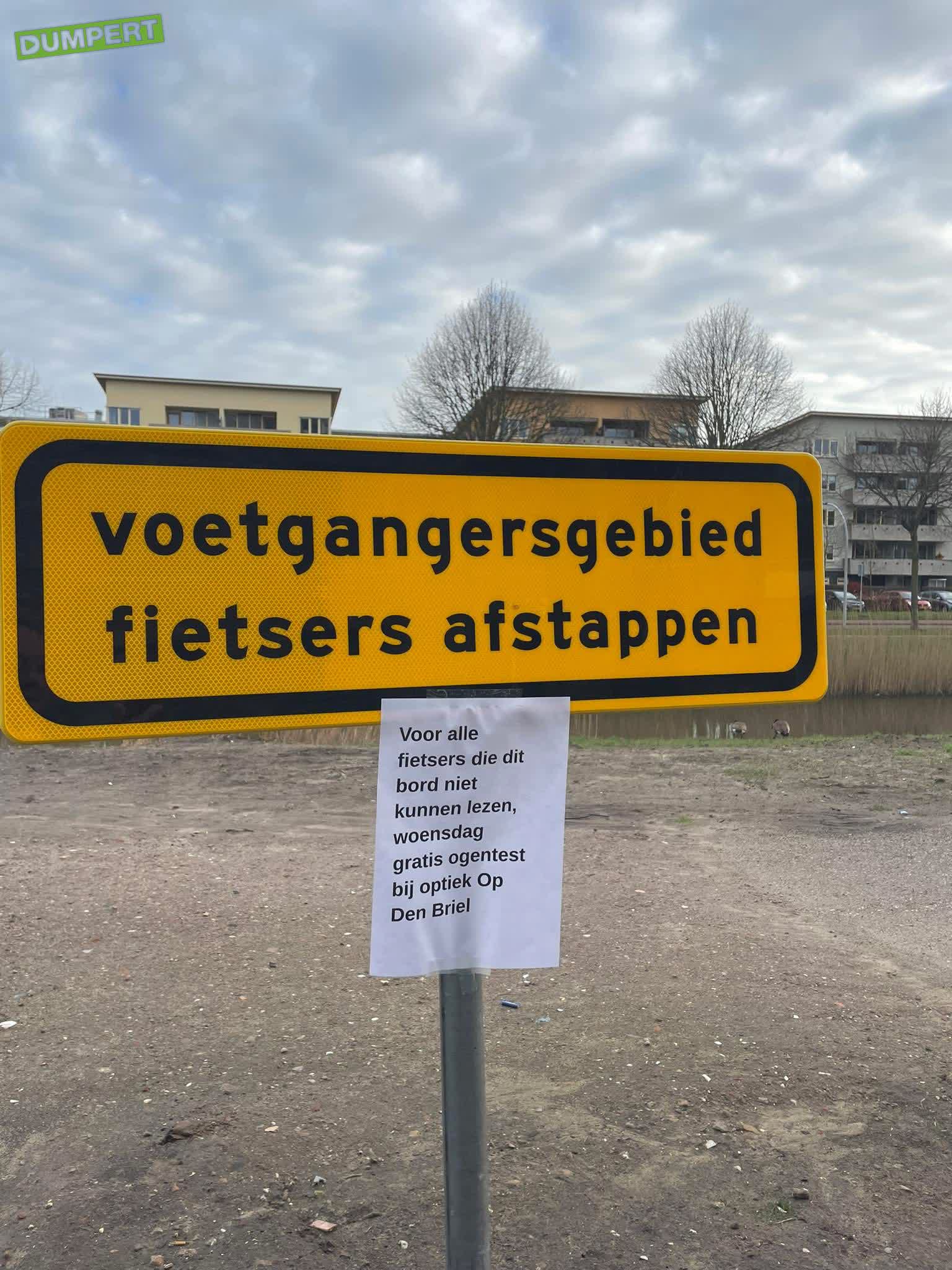 Fietsers mogen de kleine lettertjes lezen