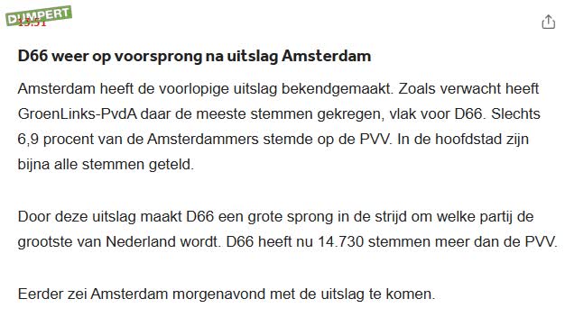 Amsterdam verpest PVV-feestje 