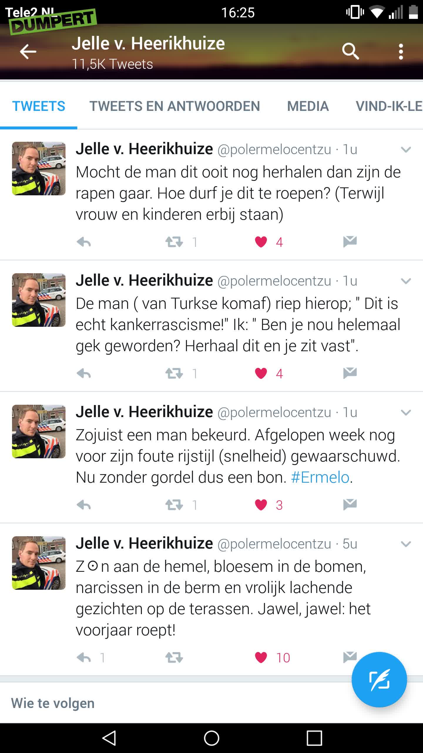 Politieagent is dikke racist
