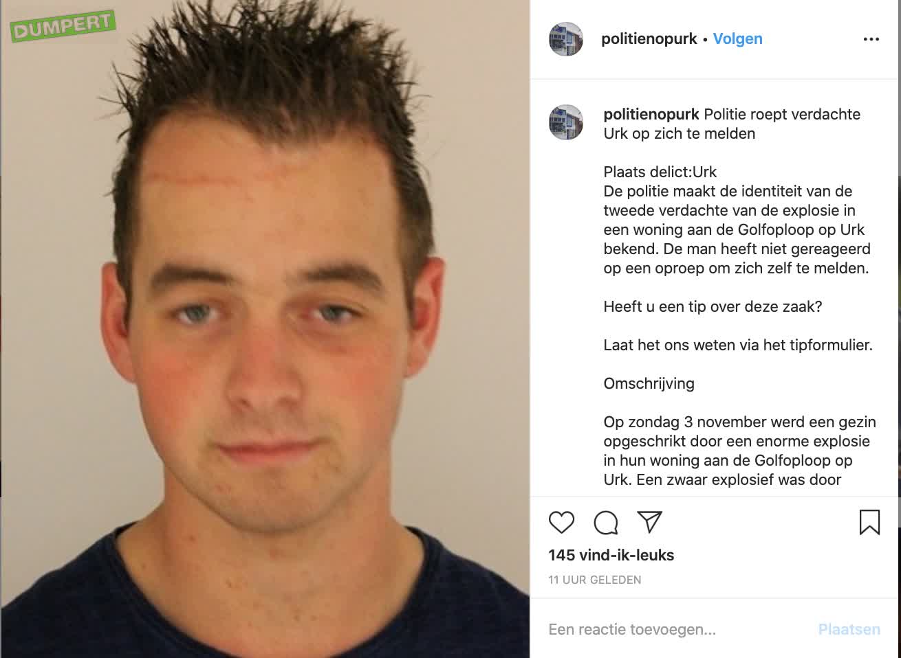 Politie Urk zoekt inteeltkop van Bert van Horssen