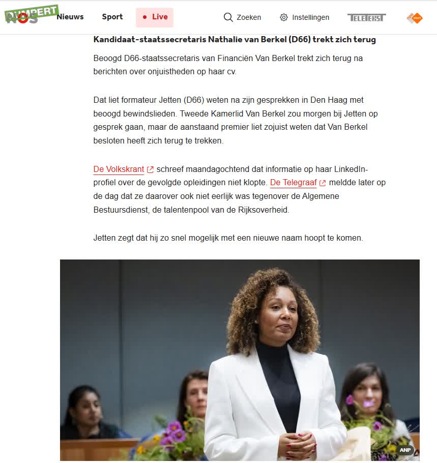 Juicekanaal sloopt D66 kandidaat-staatssecretaris