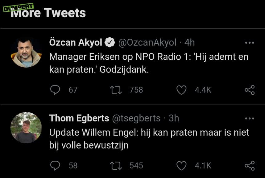 Update Eriksen en Willem Engel 