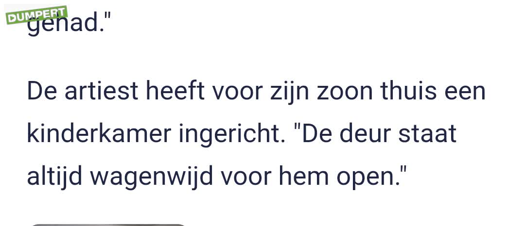 Lul Kleine mist zoontje dat hij al 2,5 jaar niet gezien heeft