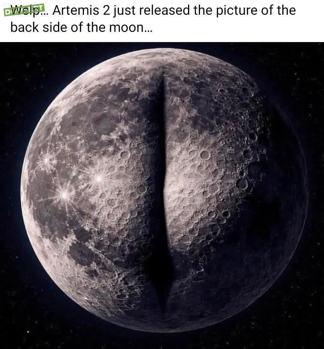 Nieuwe foto vrijgegeven van Artemis II