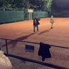 Was gezellig op de tennisbaan