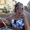 Streamer valt van bakfiets in Amsterdam