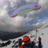 Paraglider met ballen van ijs