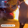 Mercedes laat vuurscheetje